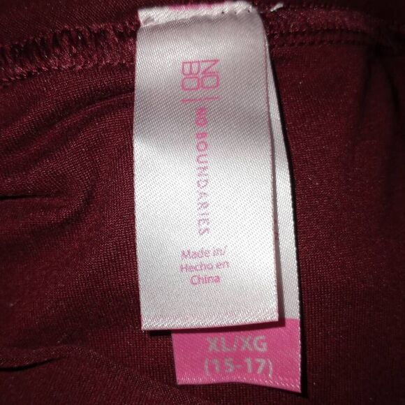 NO BOUNDARIES BURGUNDY BODYSUIT SZ.XL EUC - Picture 4 of 5